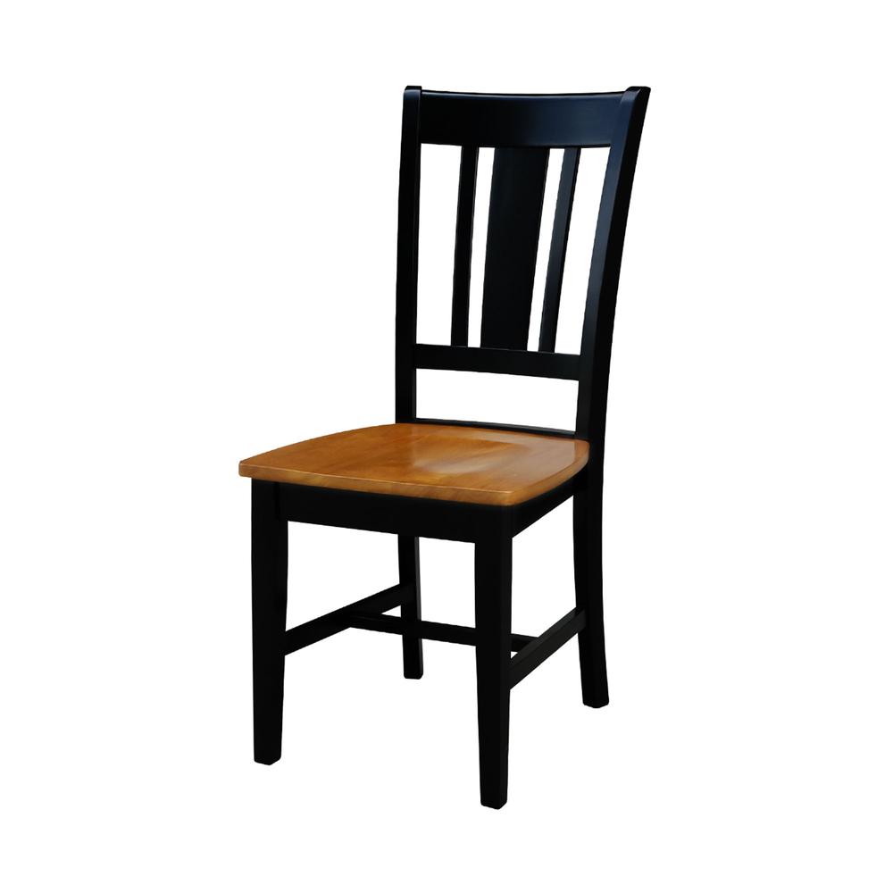 Set of Two San Remo Splatback Chairs, Black/Cherry (Set of 2). Picture 1