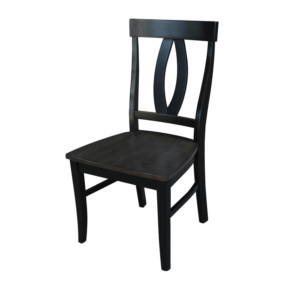 Set of Two Cosmo Chairs, Coal-Black/washed black. Picture 1