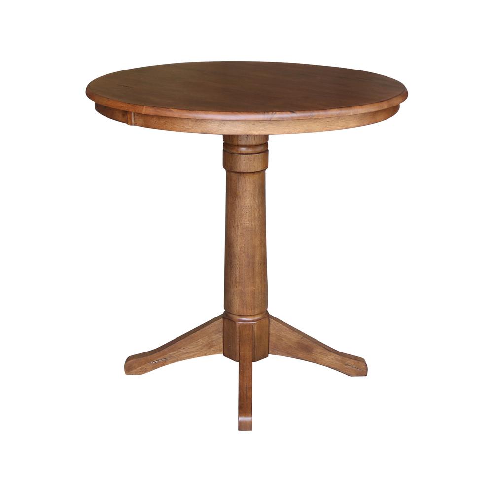 36" Round Top Pedestal Table - 35.9" Height. Picture 2
