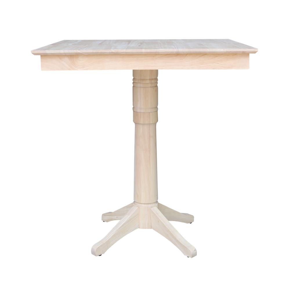 36" x 36" Square Top Pedestal Table - 41.9"H. Picture 3
