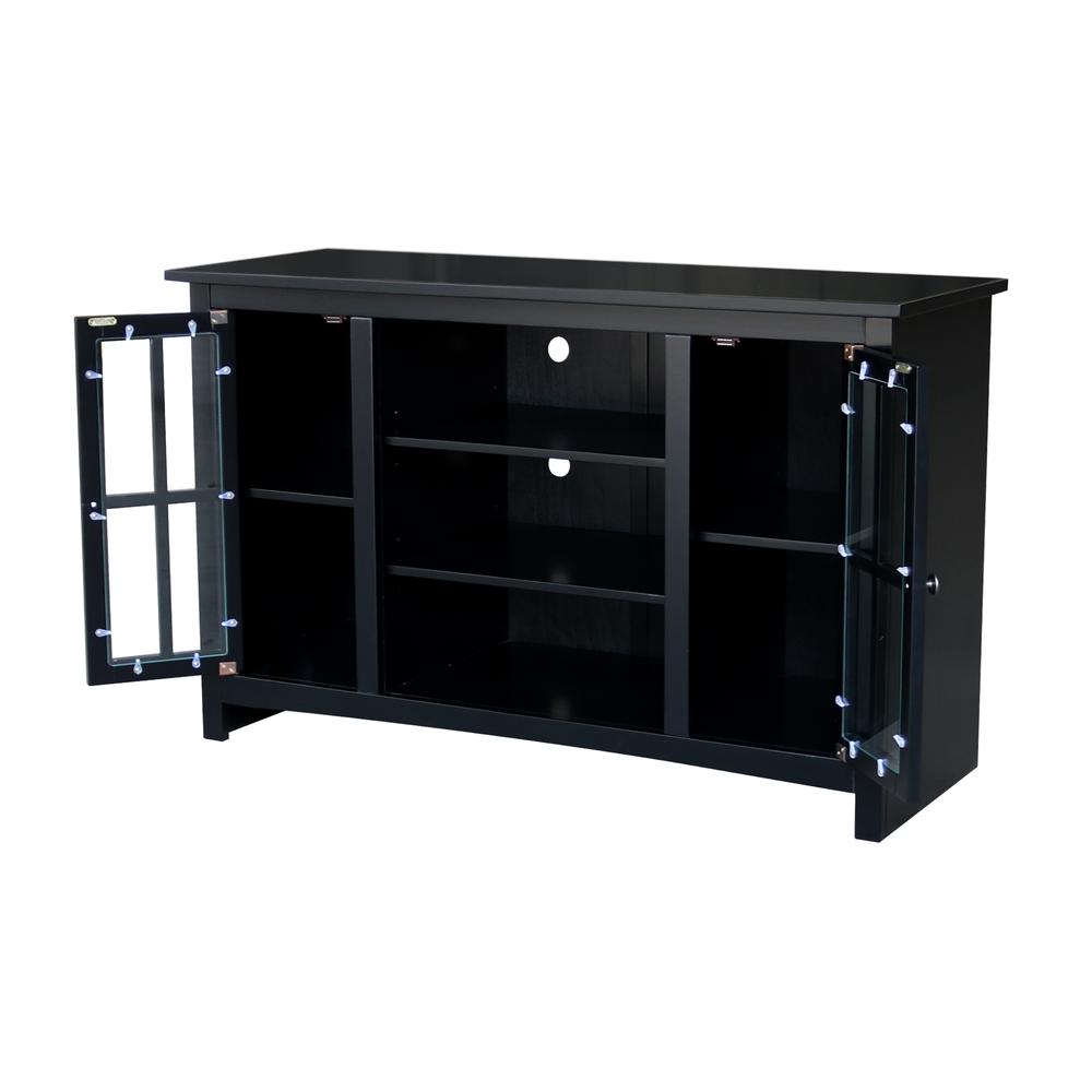 48" Entertainment / TV Stand with 2 Doors- 687657 Color: Black. Picture 4