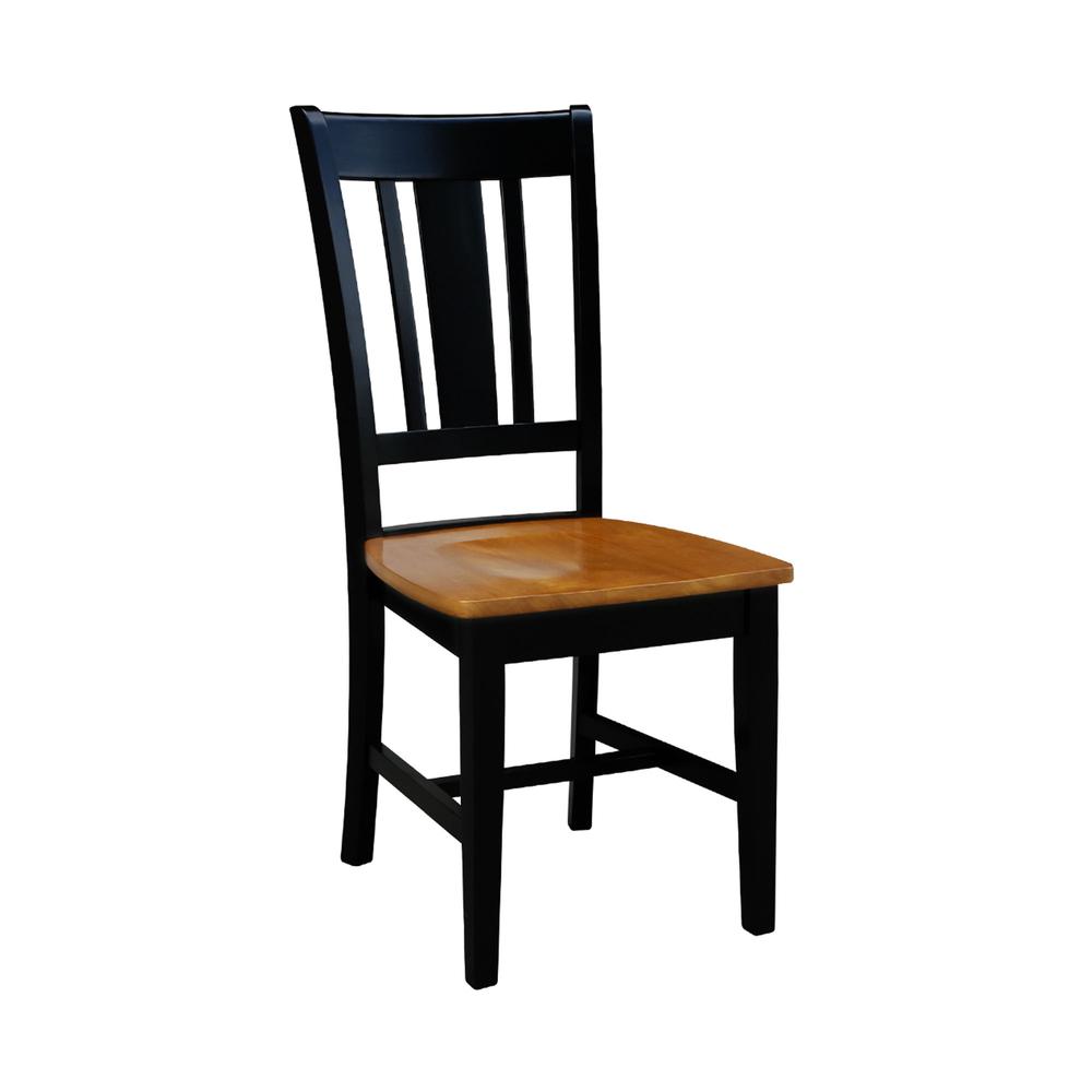 Set of Two San Remo Splatback Chairs, Black/Cherry (Set of 2). Picture 10