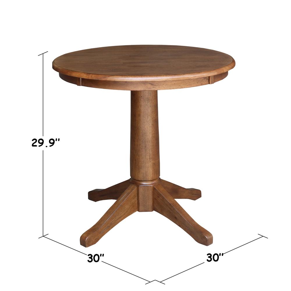 30" Round Top Pedestal Table - 29.9" Height. Picture 5