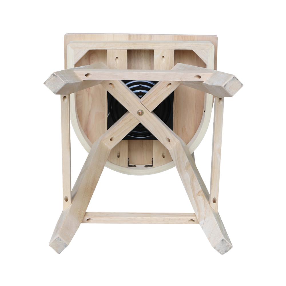Charlotte Counter height Stool - 24" Seat Height - With Swivel And Auto Return, Unfinished. Picture 4