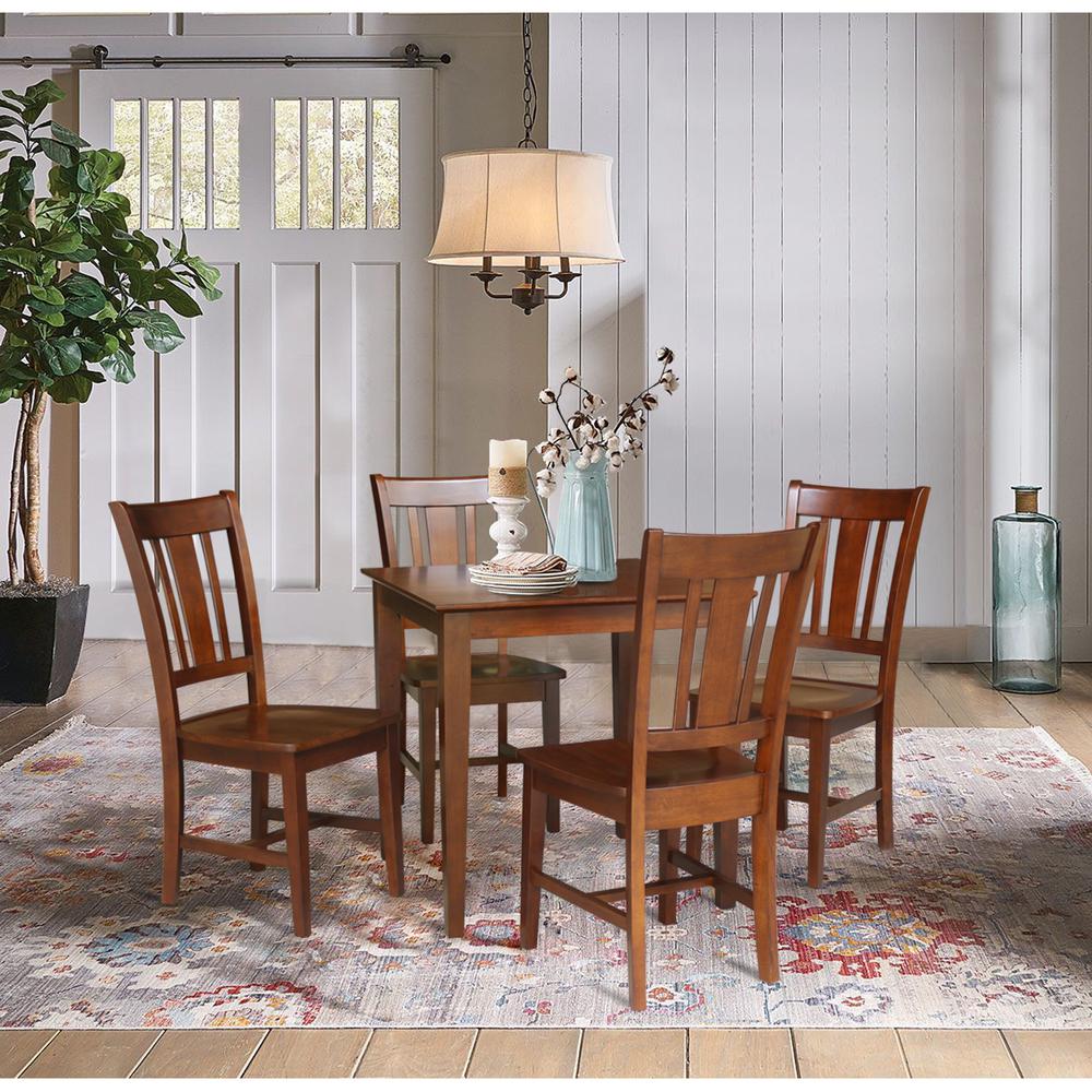 30" x 30" Dining Table with 4 San Remo Splatback Chairs - 5 Piece Dining Set. Picture 2