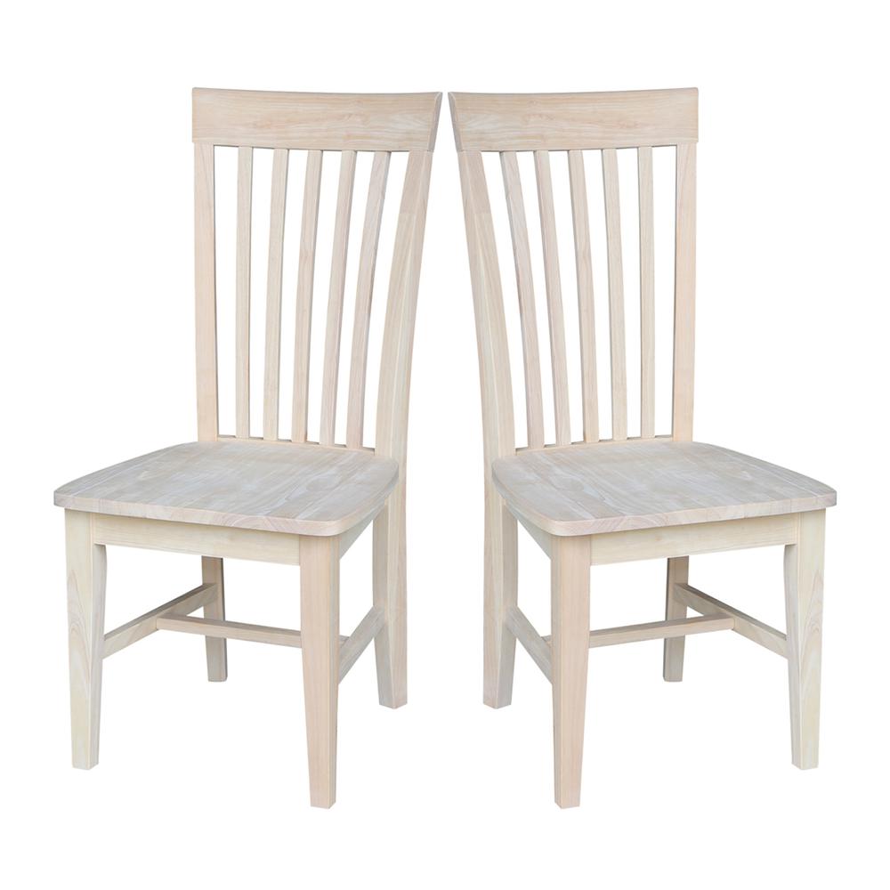 Set of Two Tall Mission Chairs , Unfinished. Picture 4