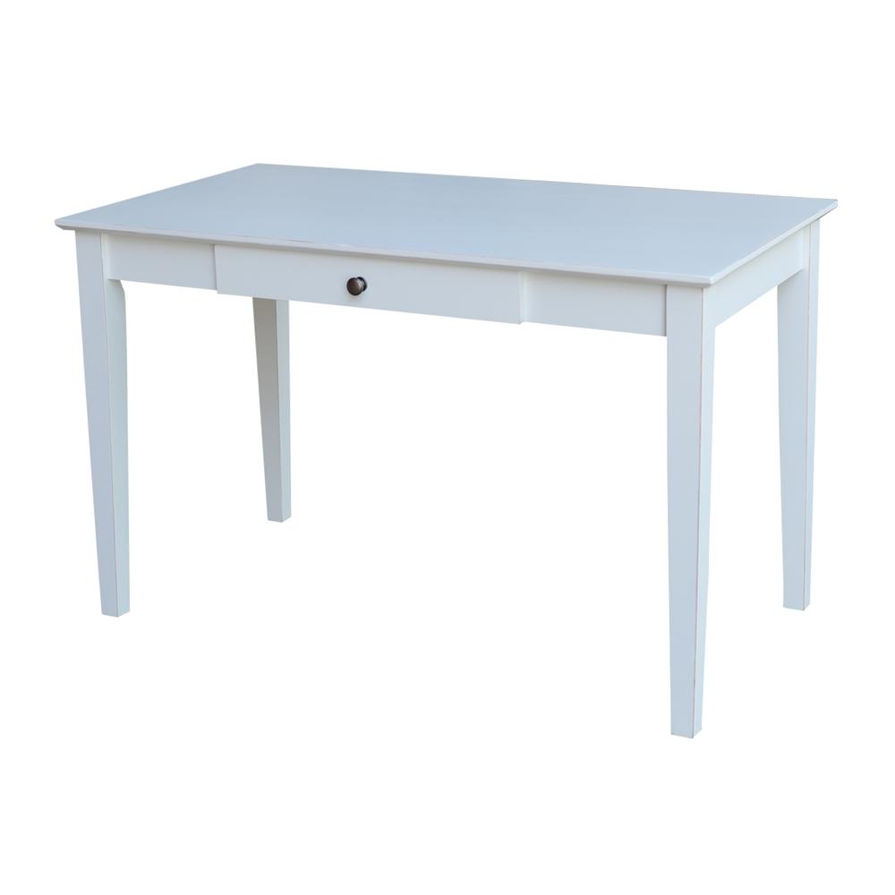 Writing Desk With Drawer, Beach White. Picture 8