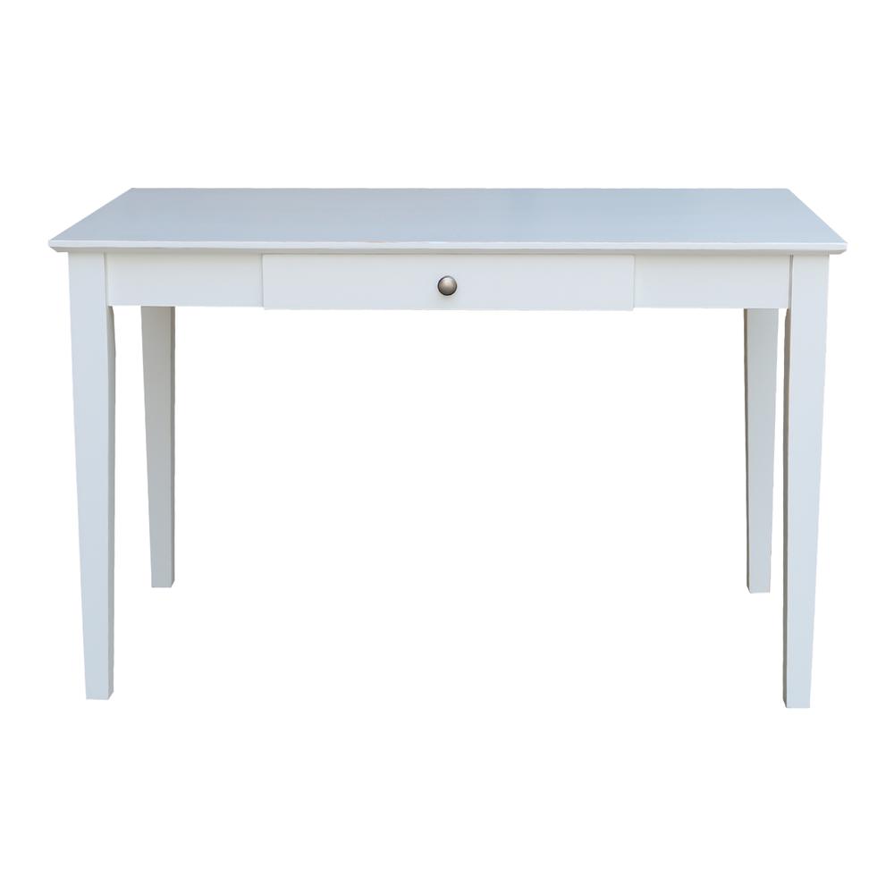 Writing Desk With Drawer, Beach White. Picture 3