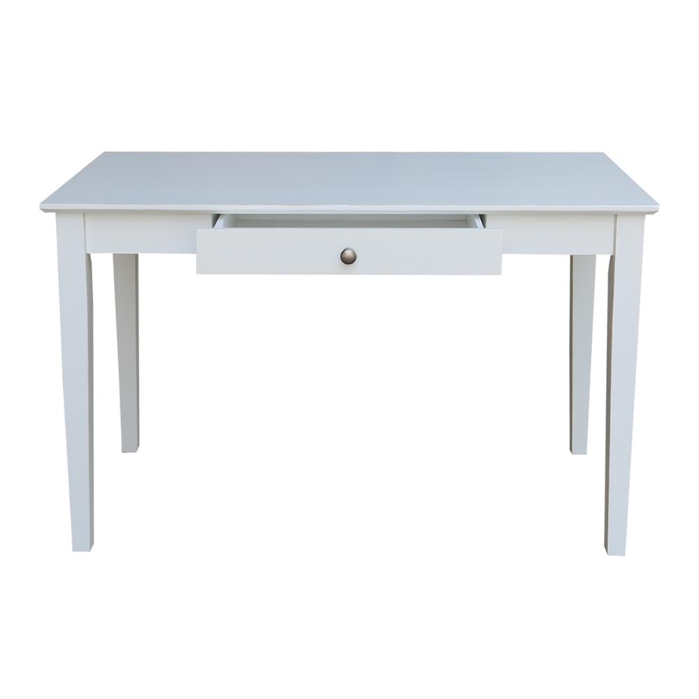 Writing Desk With Drawer, Beach White. Picture 4