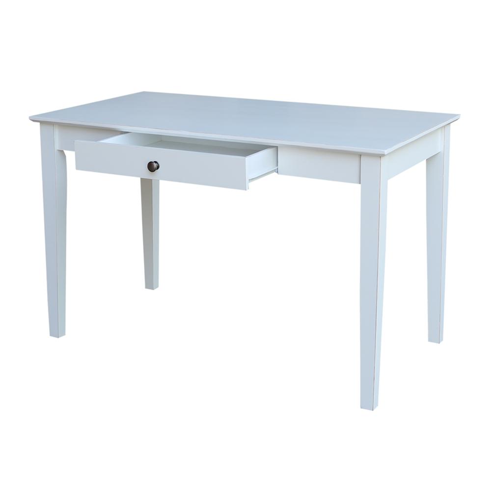 Writing Desk With Drawer, Beach White. Picture 5