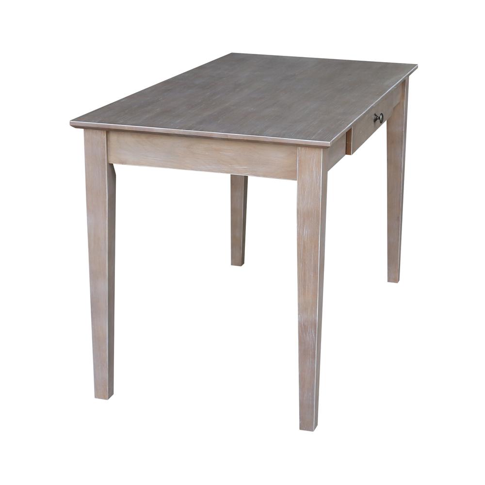 Writing Desk With Drawer, Washed Gray Taupe. Picture 7