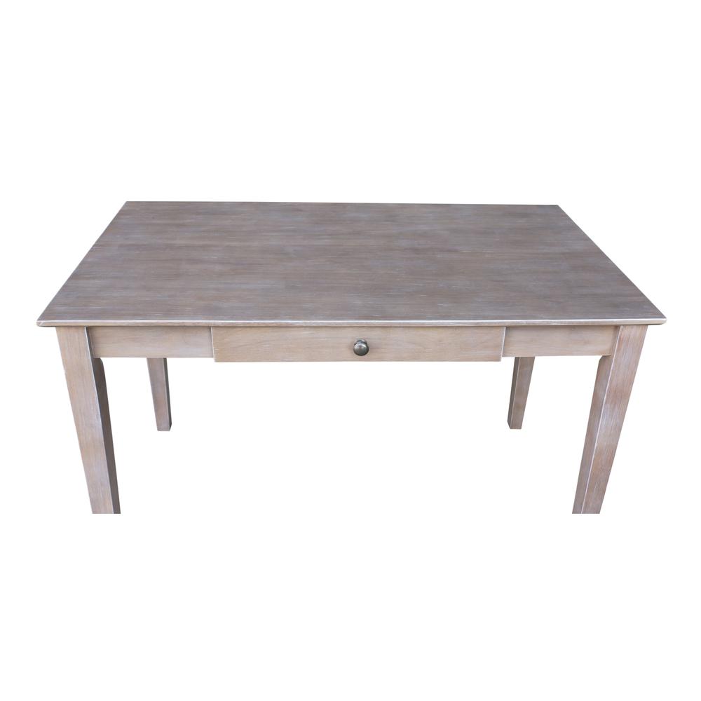 Writing Desk With Drawer, Washed Gray Taupe. Picture 9