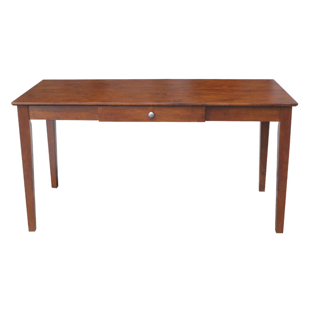 Writing Desk With Drawer - Large, Espresso. Picture 4