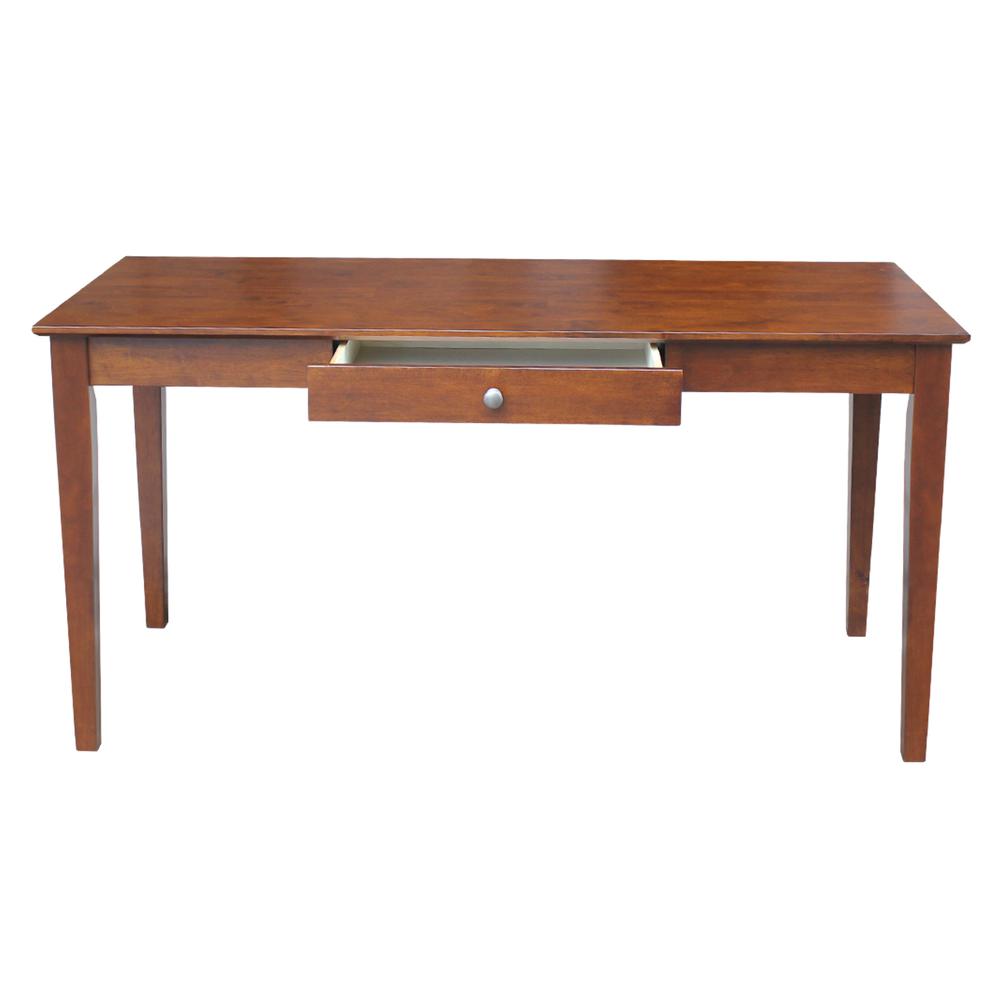 Writing Desk With Drawer - Large, Espresso. Picture 3