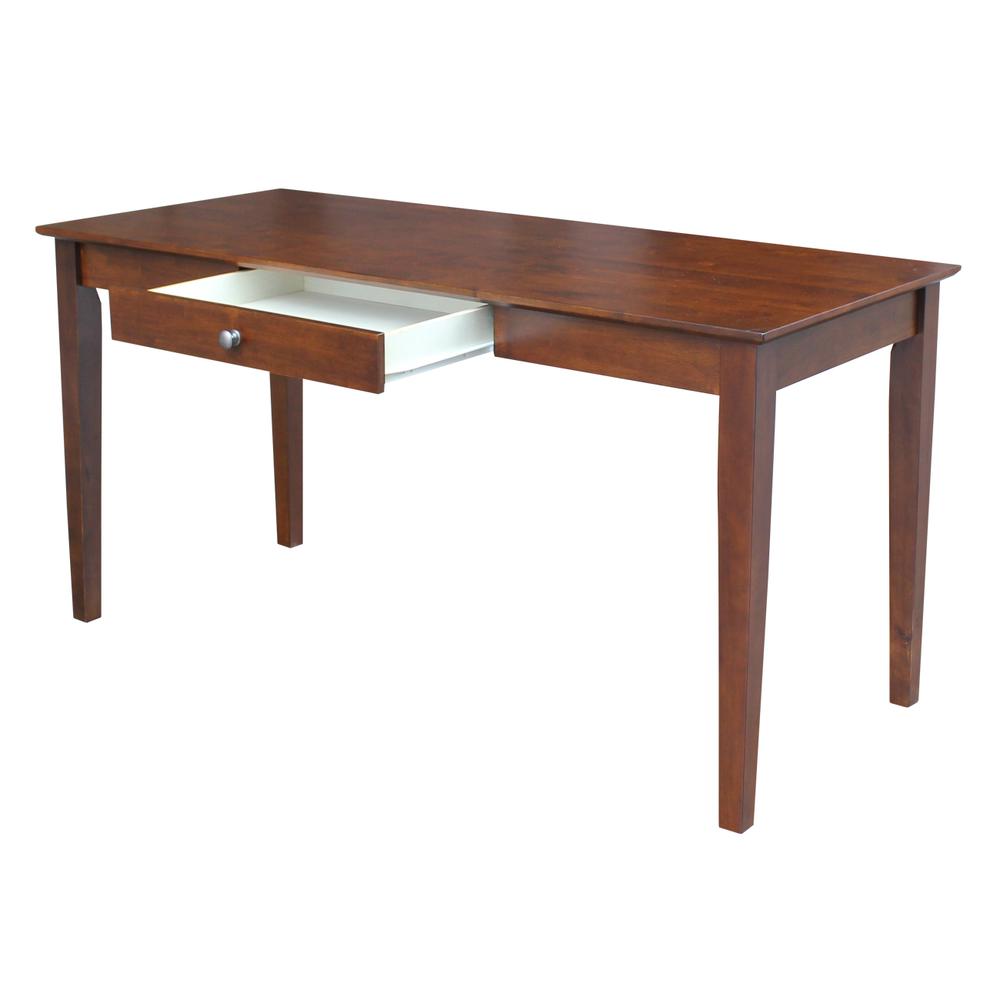 Writing Desk With Drawer - Large, Espresso. Picture 5