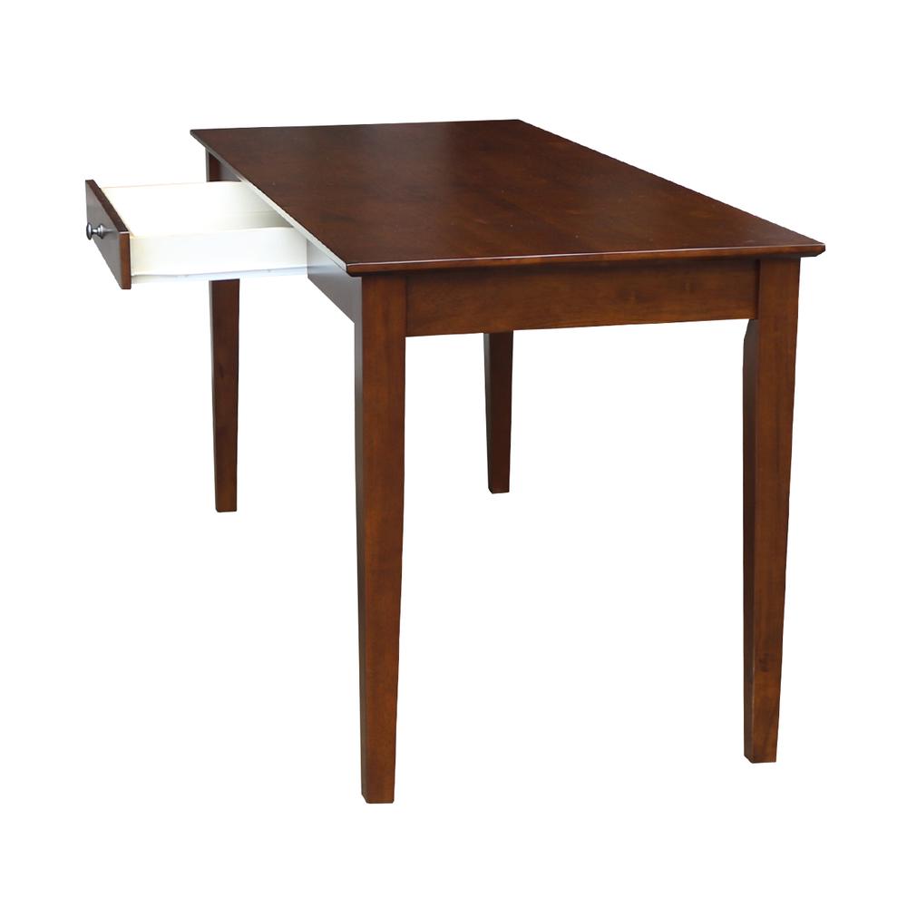 Writing Desk With Drawer - Large, Espresso. Picture 6