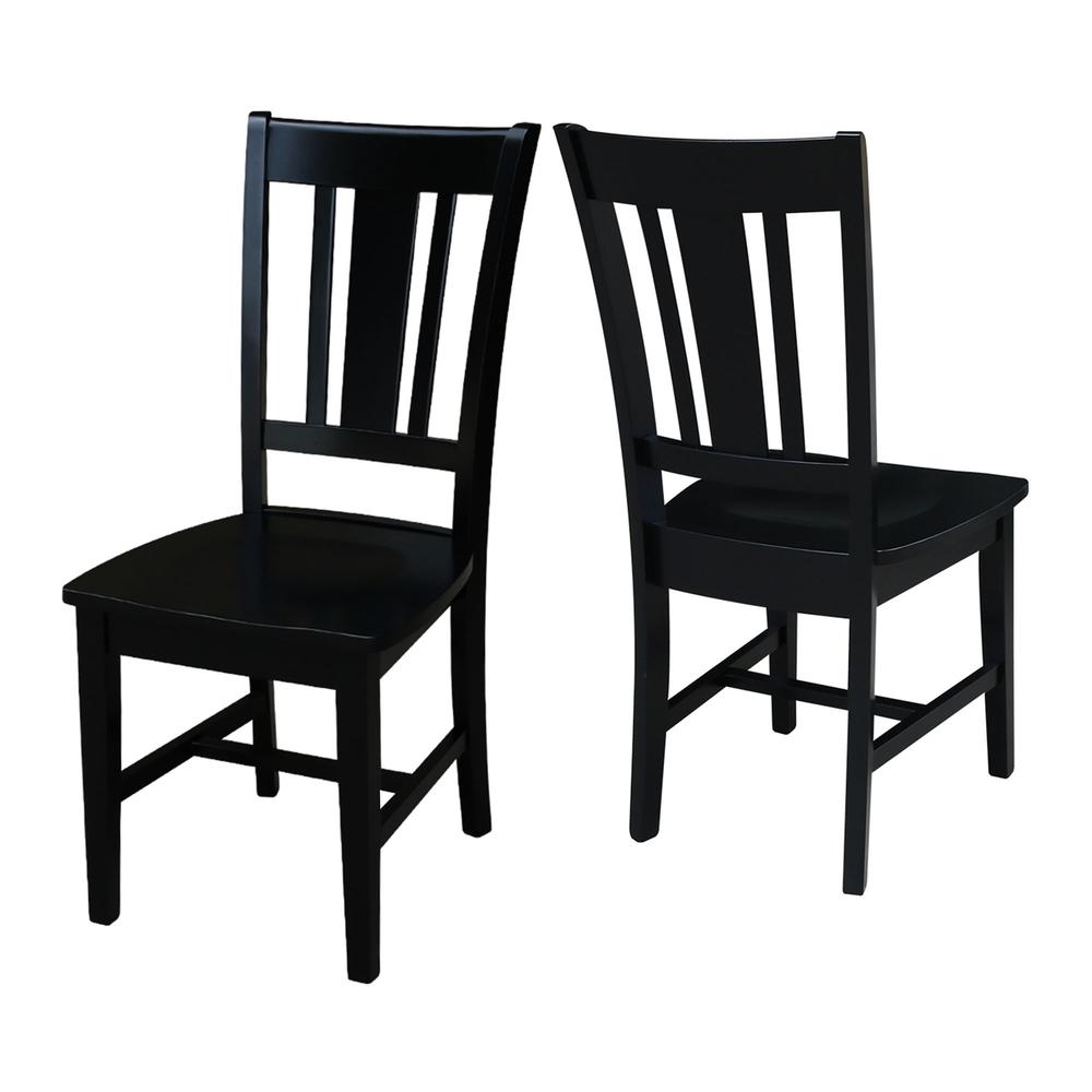 Set of Two San Remo Splatback Chairs, Black. Picture 8