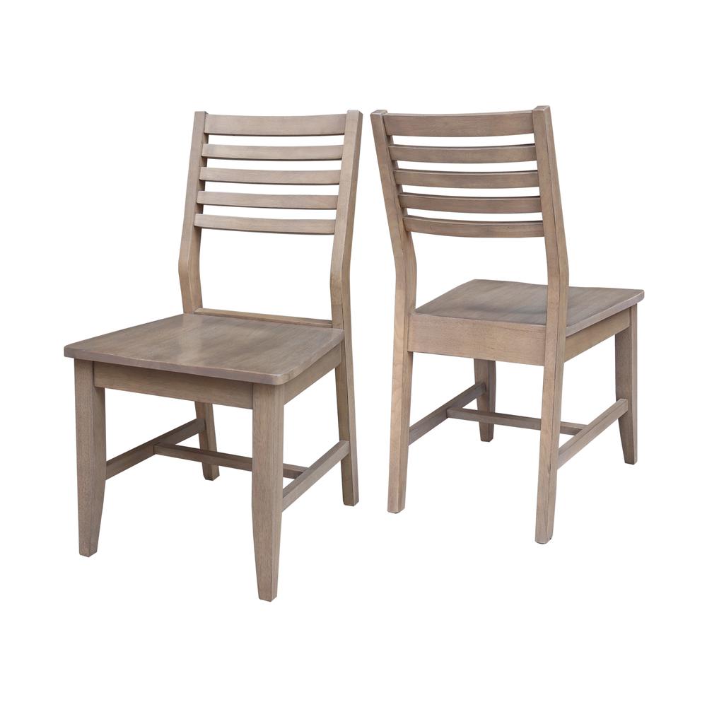Set of Two Solid Wood Soma Dining Chairs in Flax. Picture 2