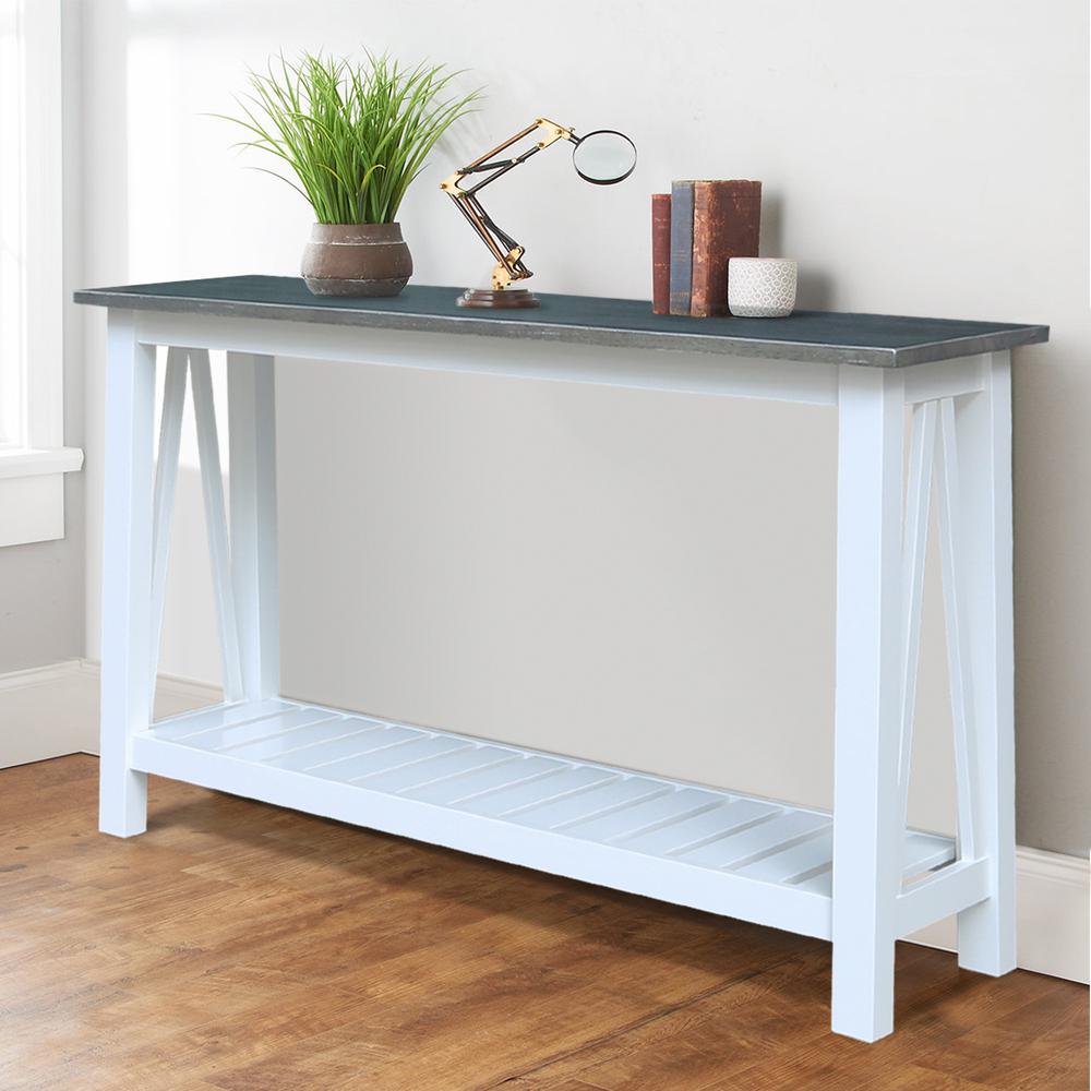 Surrey Console/Sofa Table, White/heather gray. Picture 2