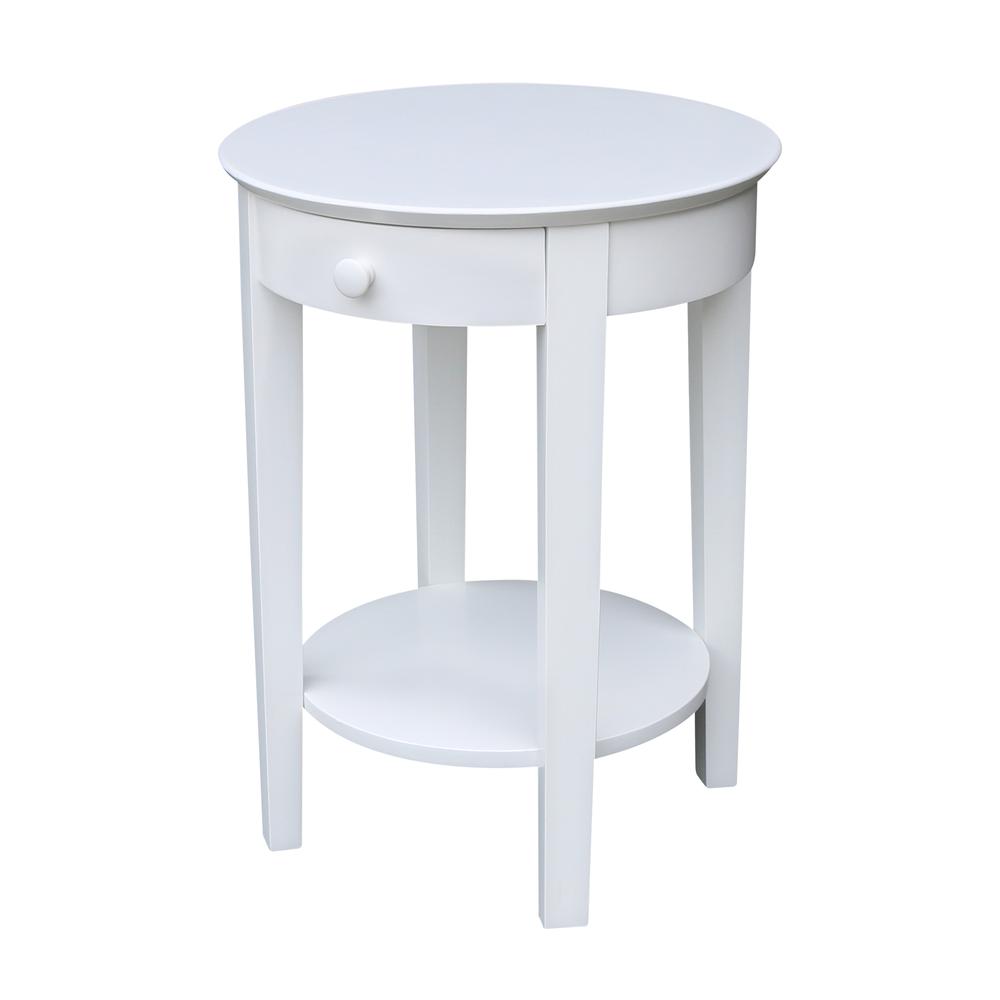Phillips Accent Table with Drawer, White. Picture 10