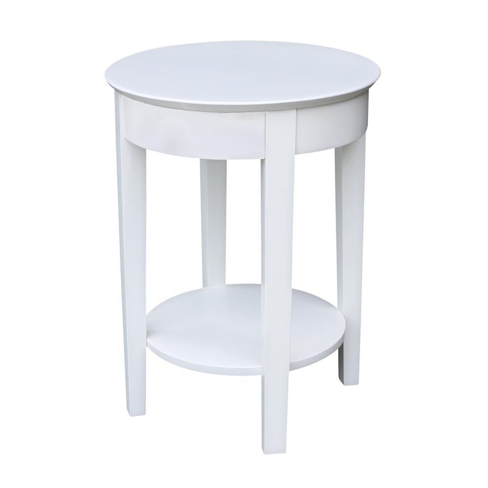 Phillips Accent Table with Drawer, White. Picture 1