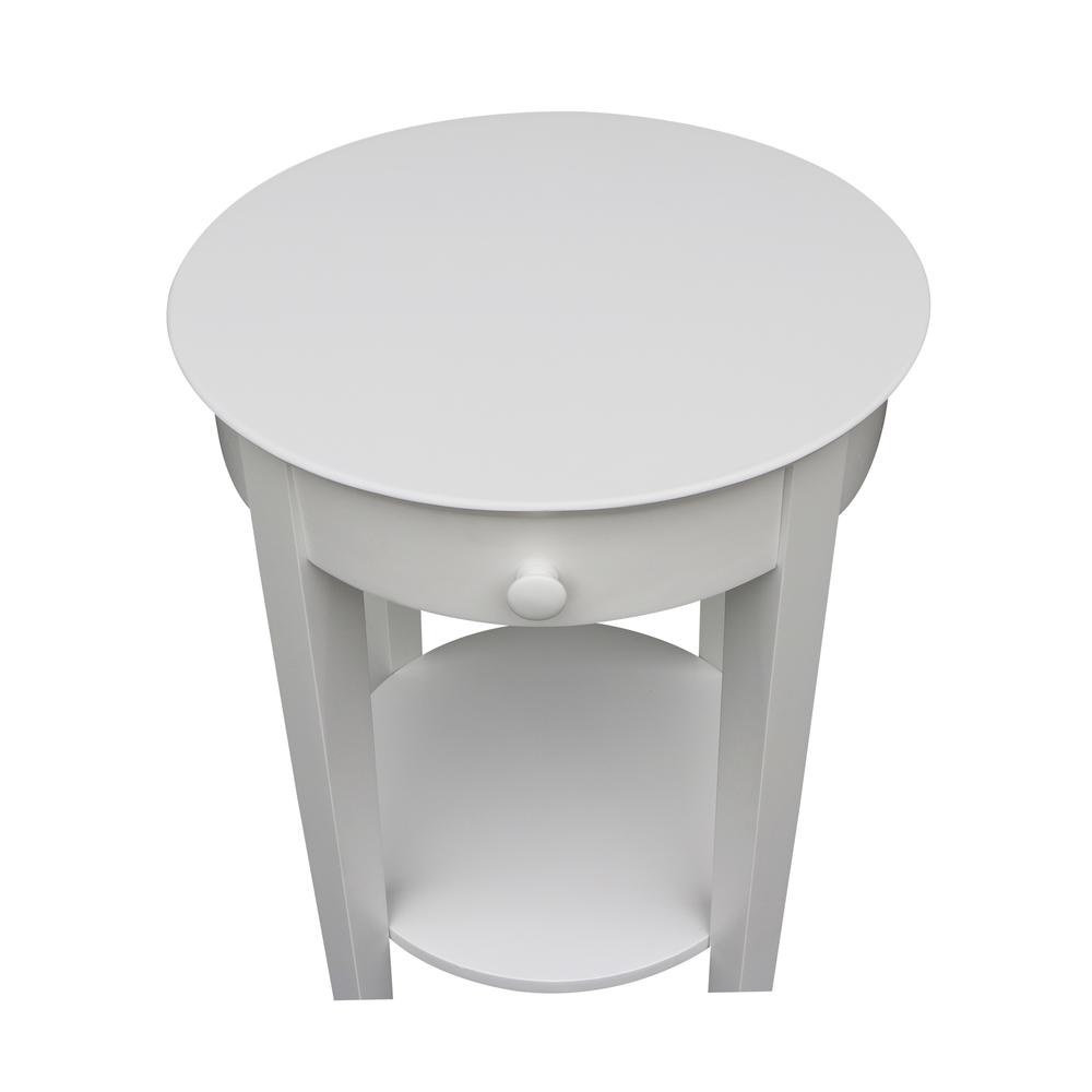 Phillips Accent Table with Drawer, White. Picture 9