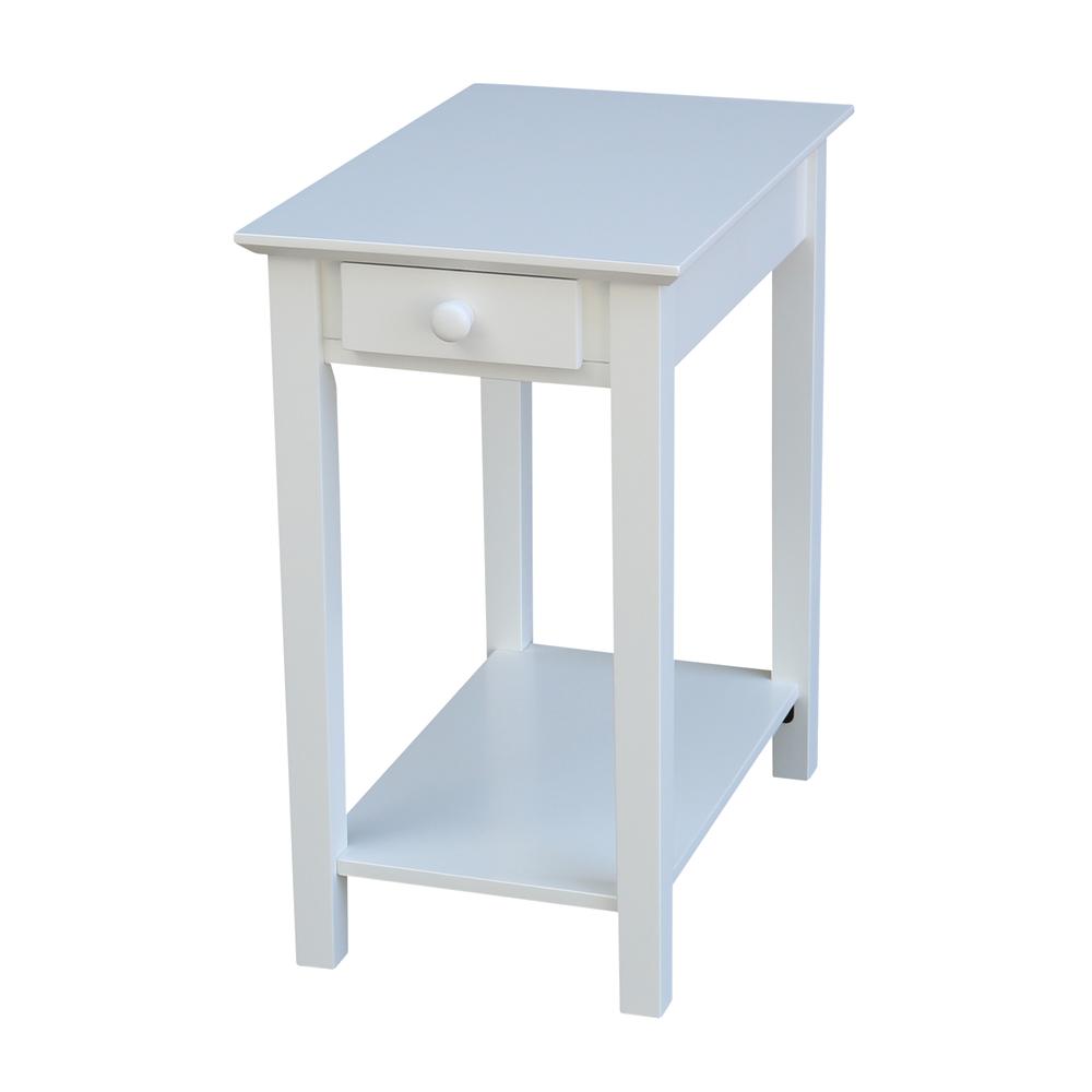 Narrow End Table, White. Picture 10