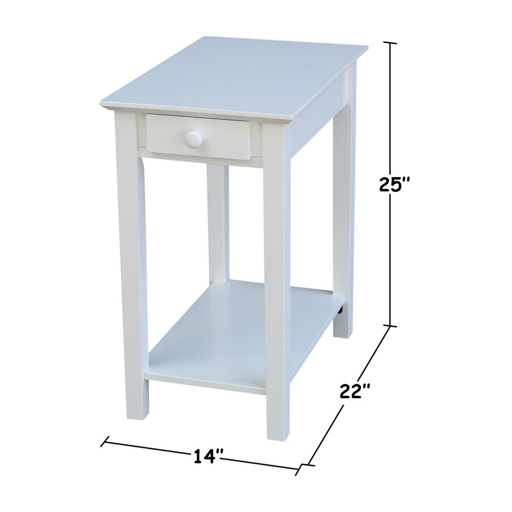Narrow End Table, White. Picture 2