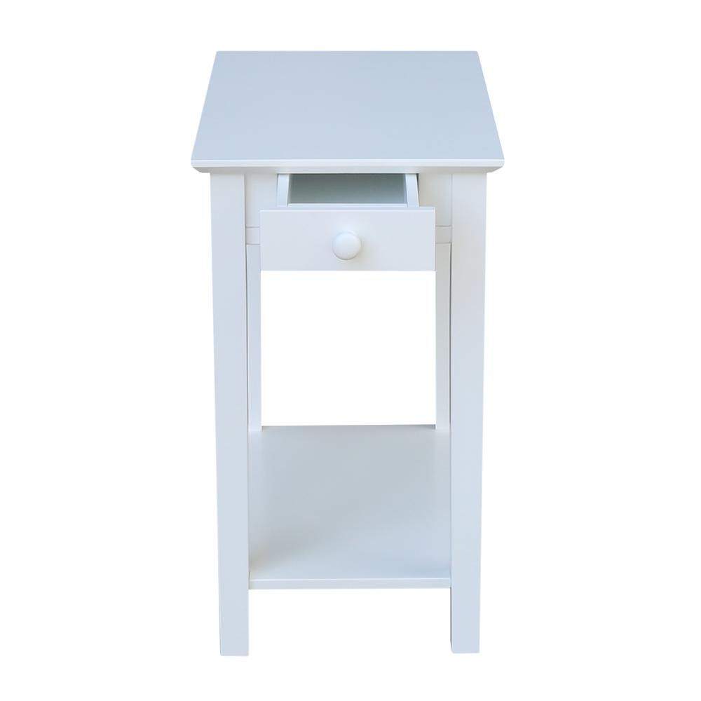 Narrow End Table, White. Picture 3
