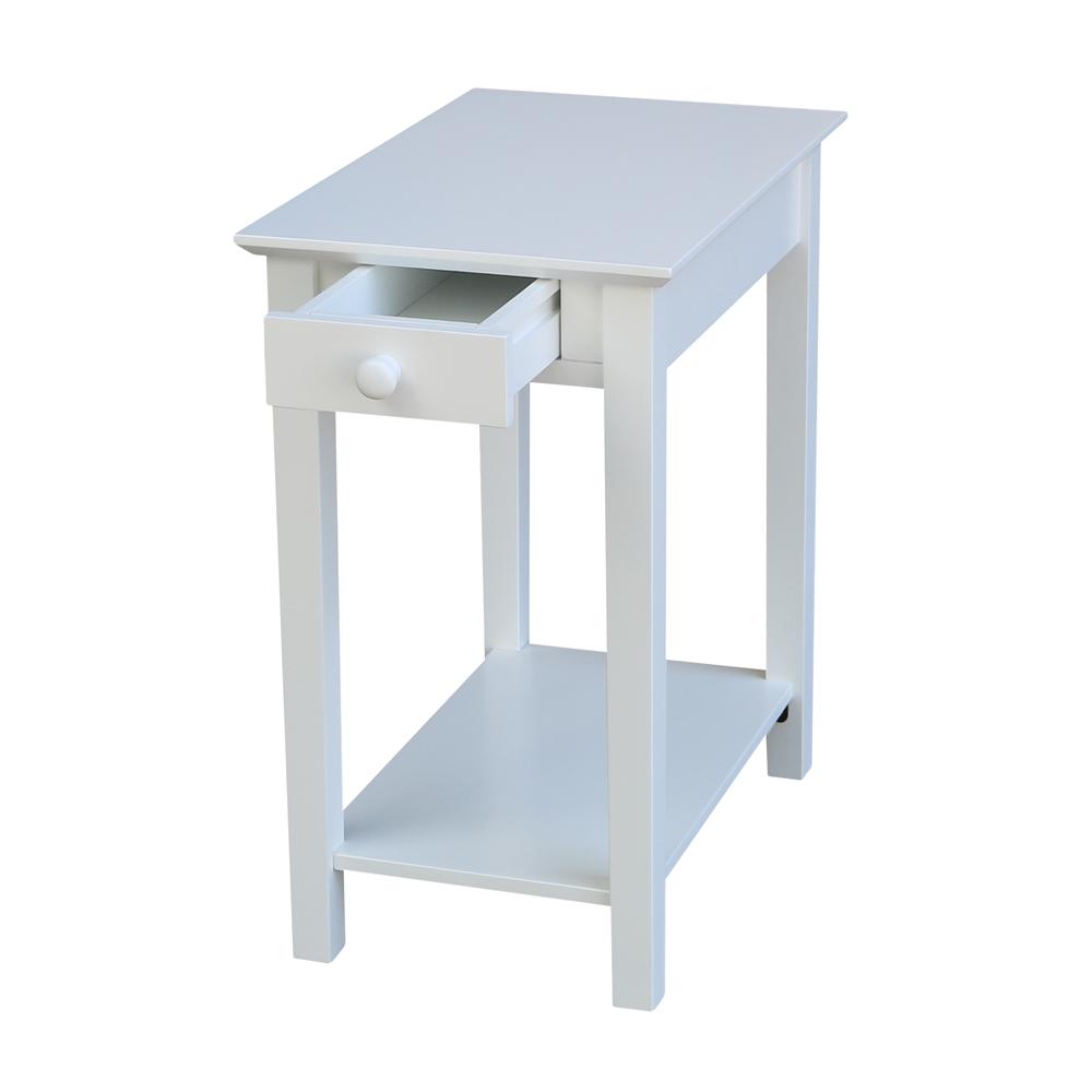 Narrow End Table, White. Picture 5
