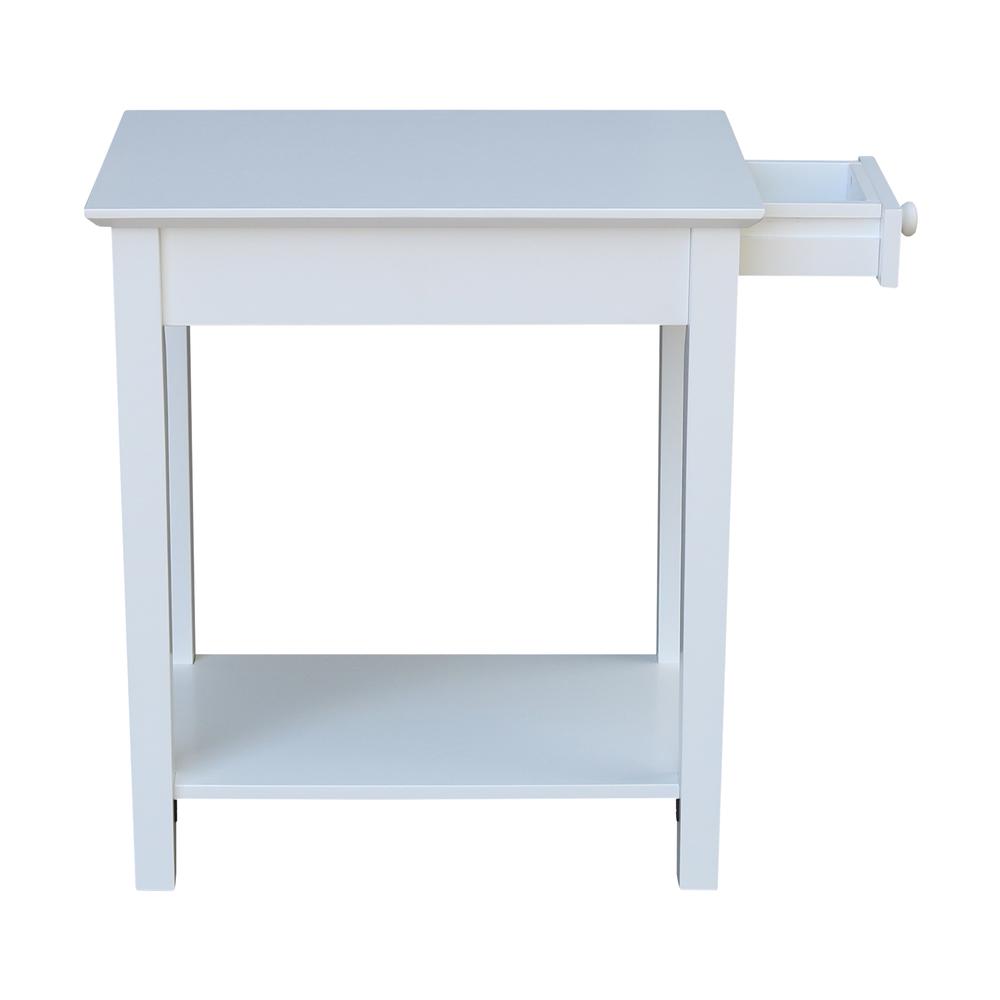 Narrow End Table, White. Picture 6