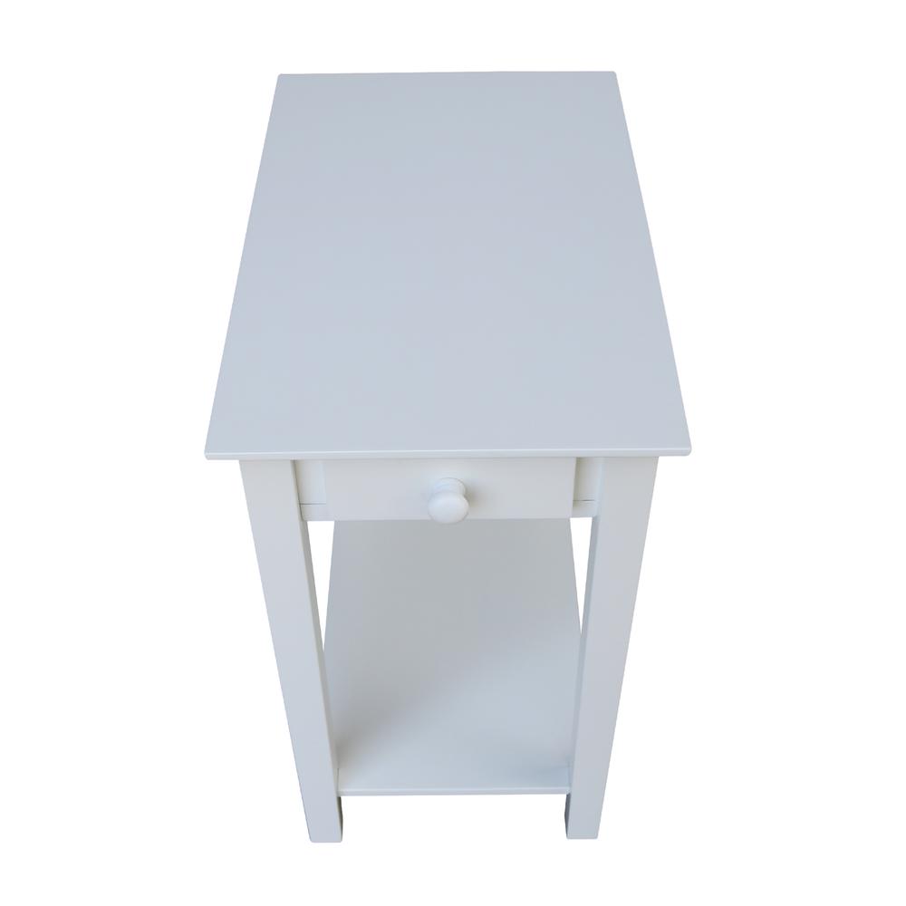 Narrow End Table, White. Picture 9
