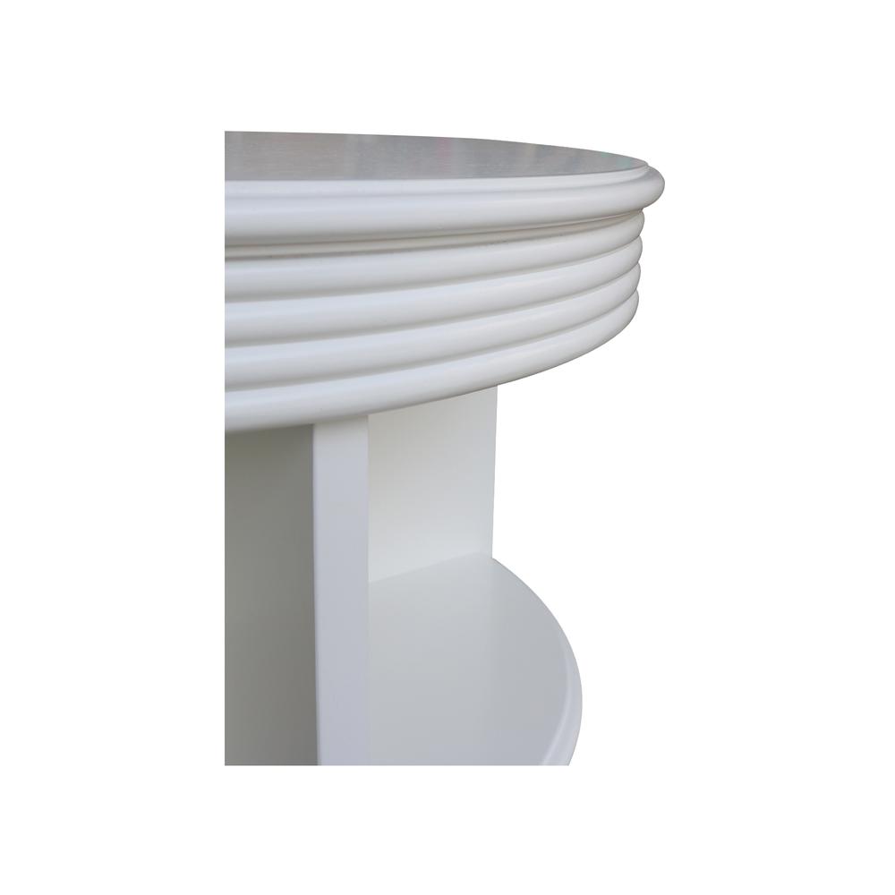 Library Round End Table, White. Picture 6