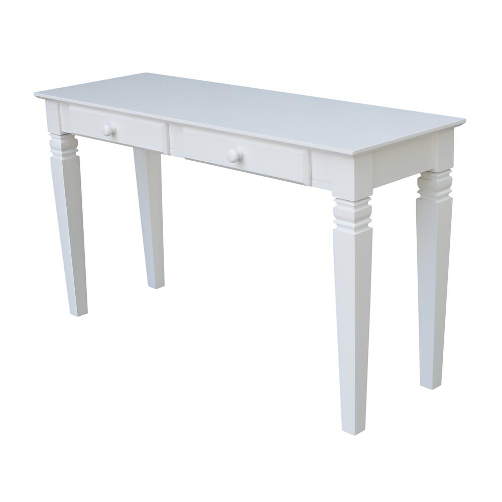 Java Console Table with 2 Drawers, White. Picture 10