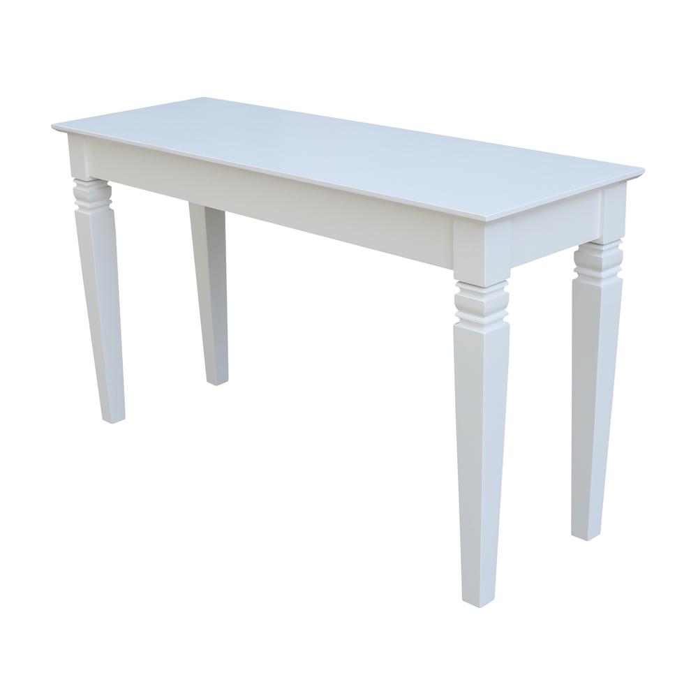 Java Console Table with 2 Drawers, White. Picture 1
