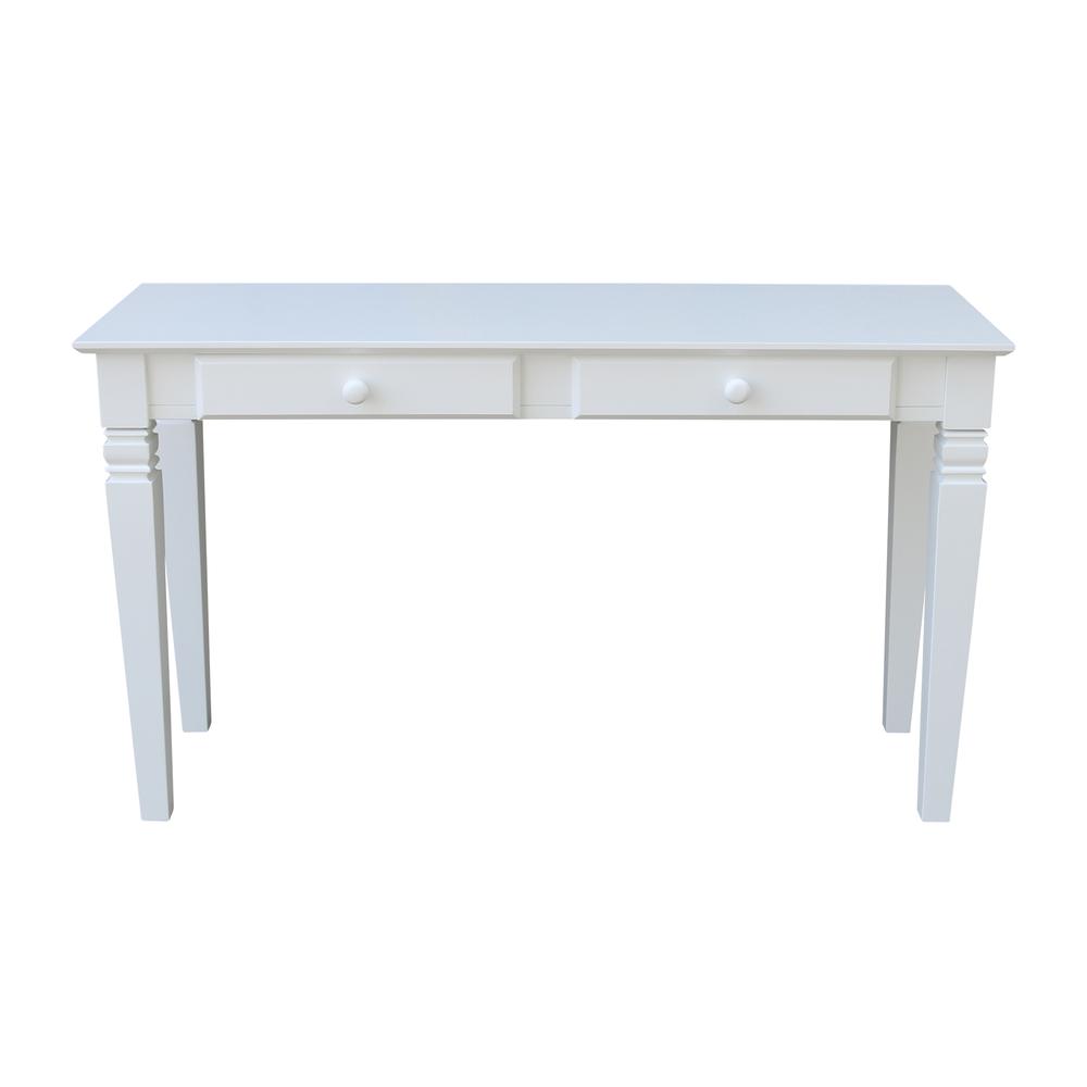 Java Console Table with 2 Drawers, White. Picture 4