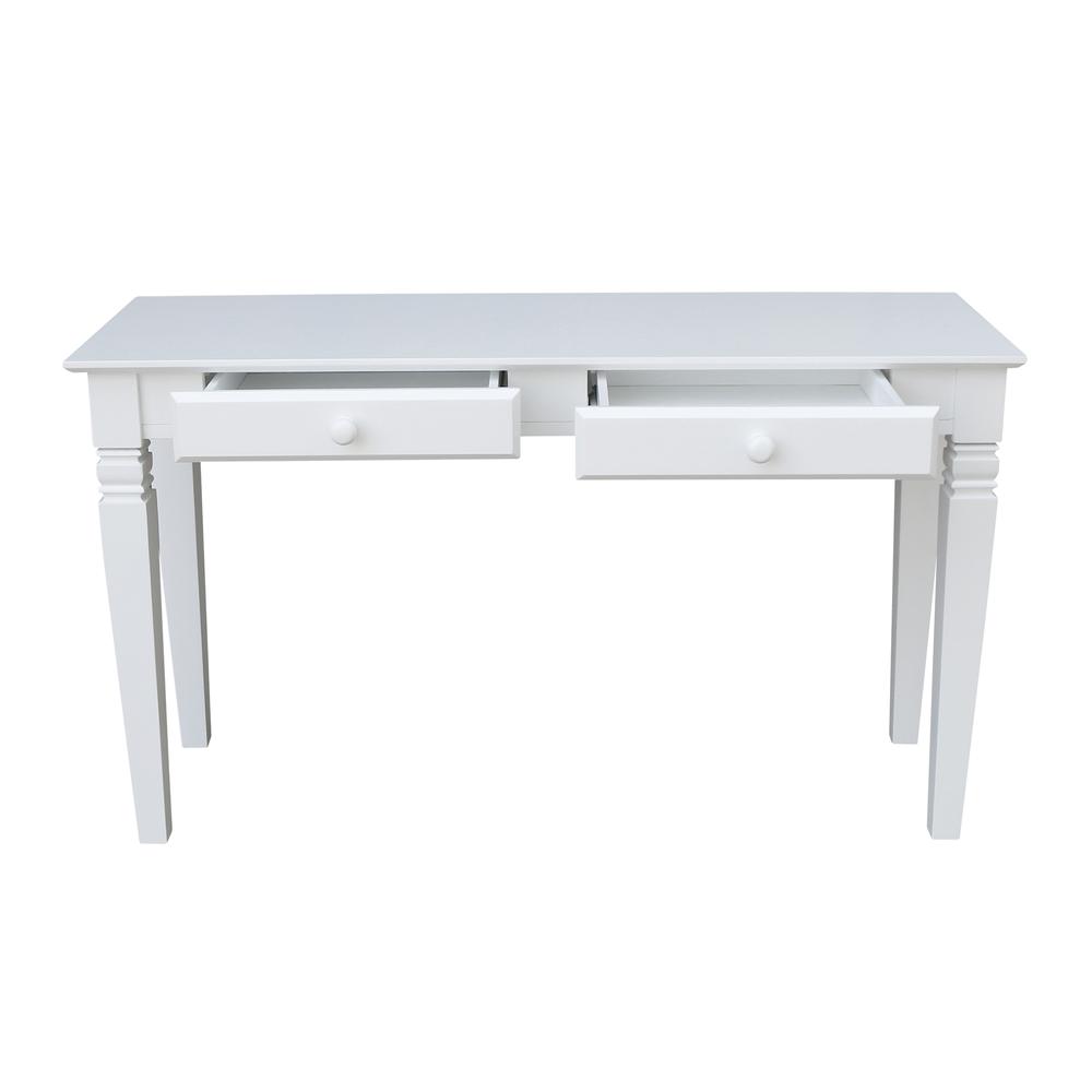 Java Console Table with 2 Drawers, White. Picture 3