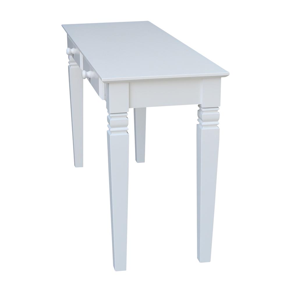 Java Console Table with 2 Drawers, White. Picture 7