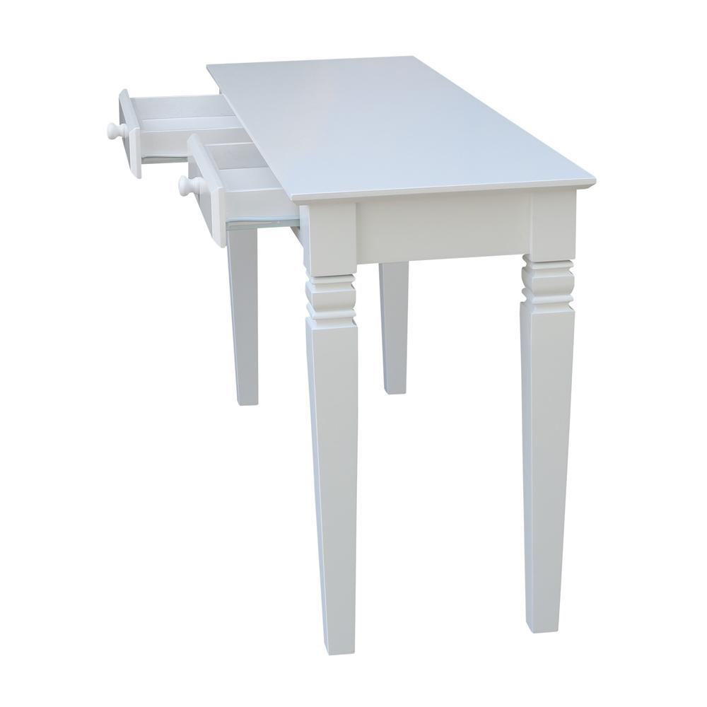 Java Console Table with 2 Drawers, White. Picture 6
