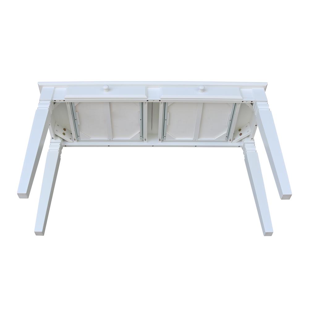 Java Console Table with 2 Drawers, White. Picture 8