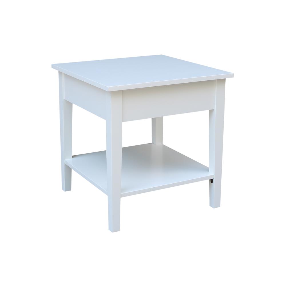 Spencer End Table in White. Picture 5