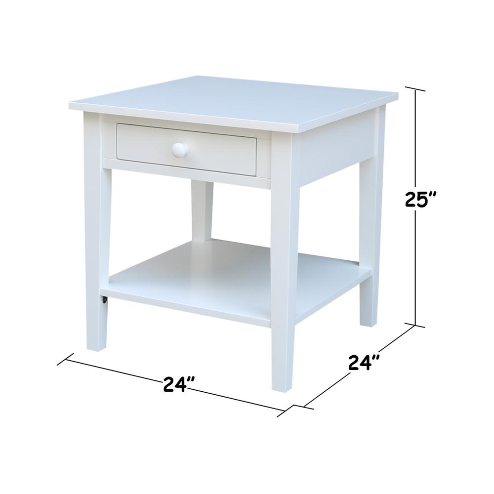 Spencer End Table in White. Picture 11