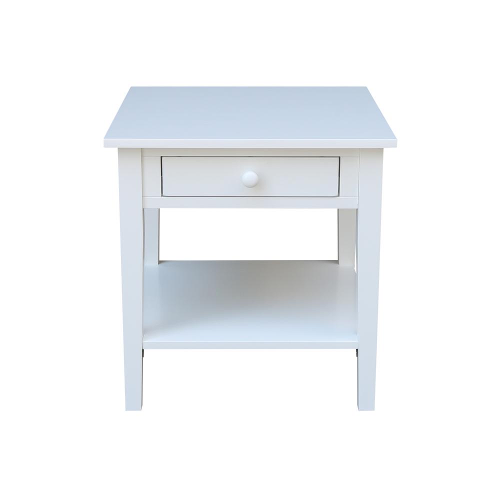 Spencer End Table in White. Picture 3