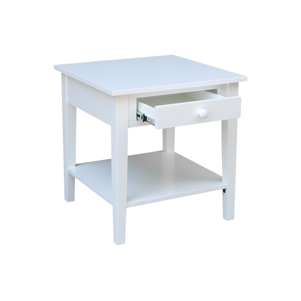 Spencer End Table in White. Picture 6