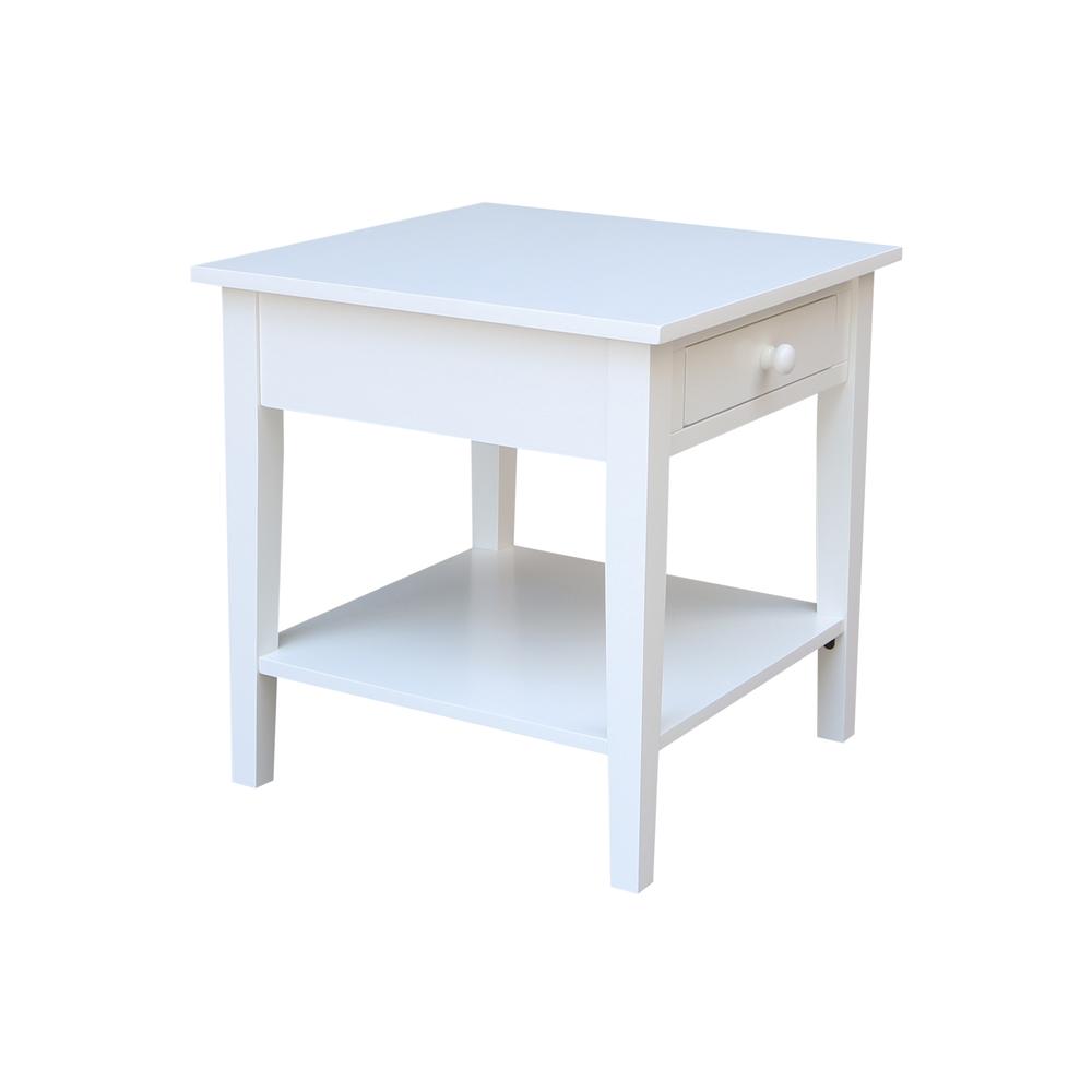 Spencer End Table in White. Picture 4