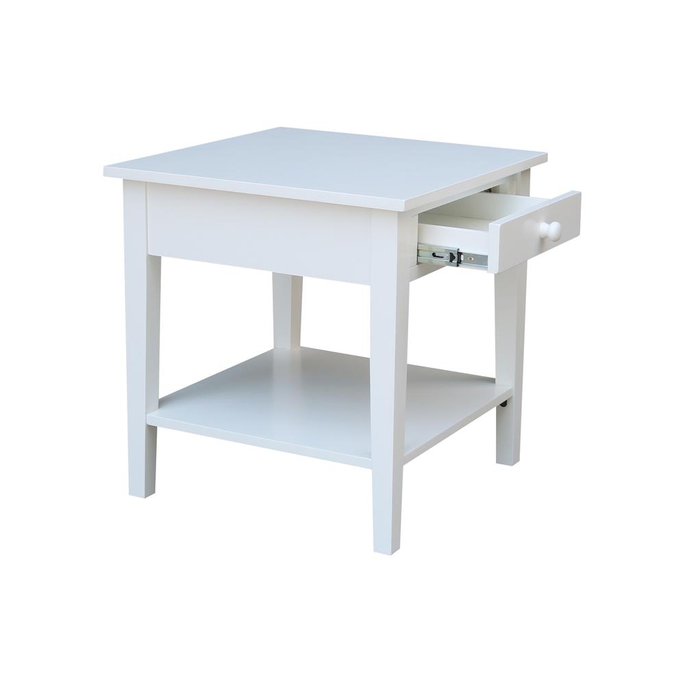 Spencer End Table in White. Picture 8