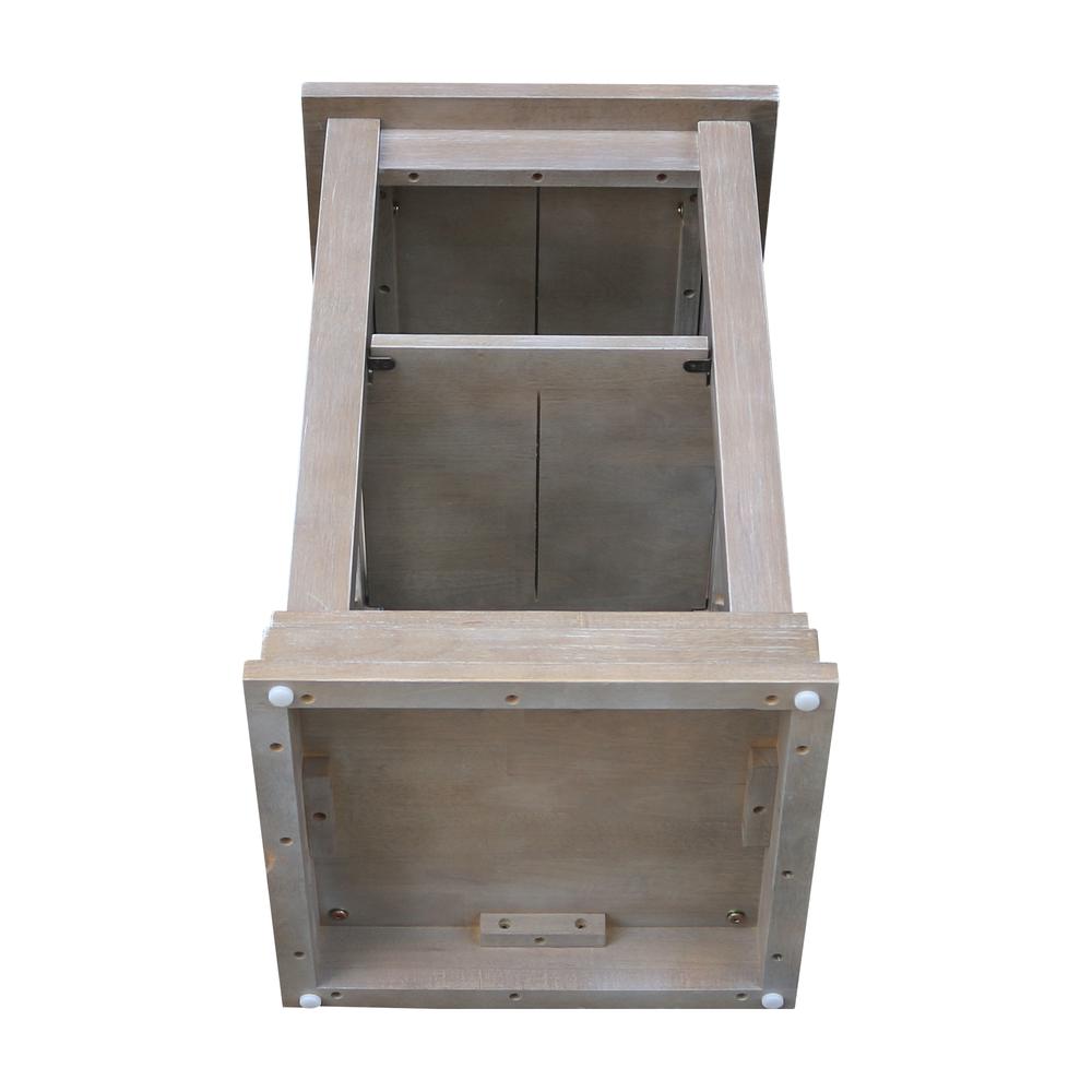 Hampton Accent Table With Shelves, Washed Gray Taupe. Picture 9