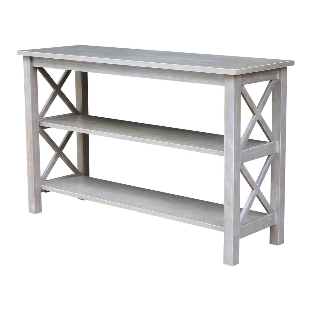 Hampton Console  Table, Washed Gray Taupe. Picture 1