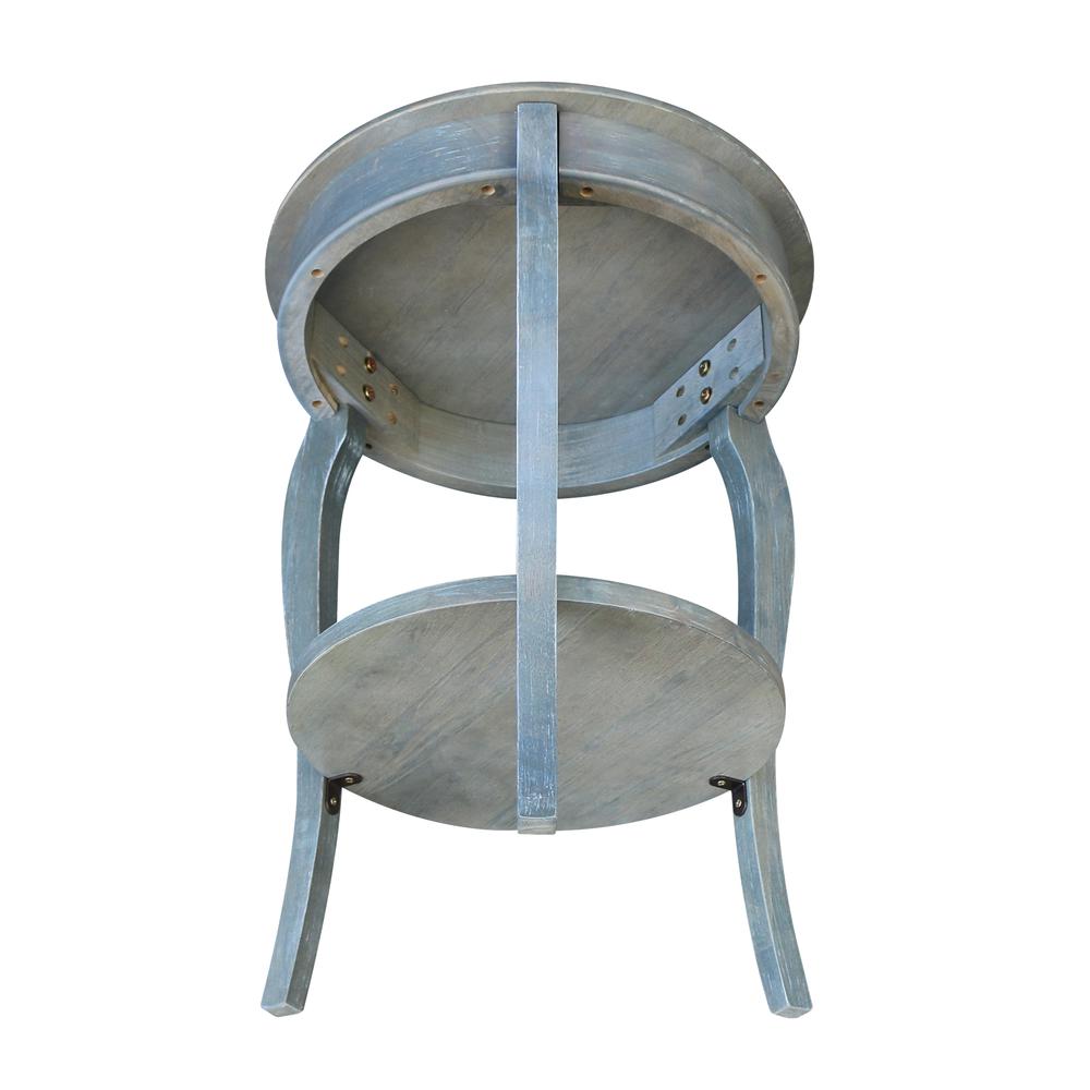 Cambria Round End Table, Heather grey-antique washed. Picture 4