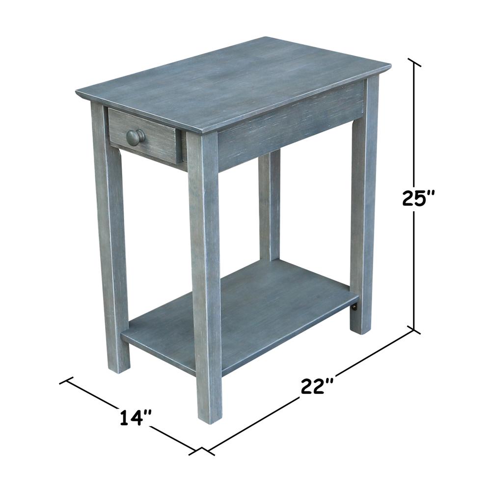 Narrow End Table, Heather grey-antique washed. Picture 2